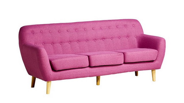 Cập Nhật Kích Thước Ghế Sofa 3 Chỗ Chuẩn Xác Nhất 6 Ảnh 6: Sofa 3 chỗ bọc nỉ màu hồng