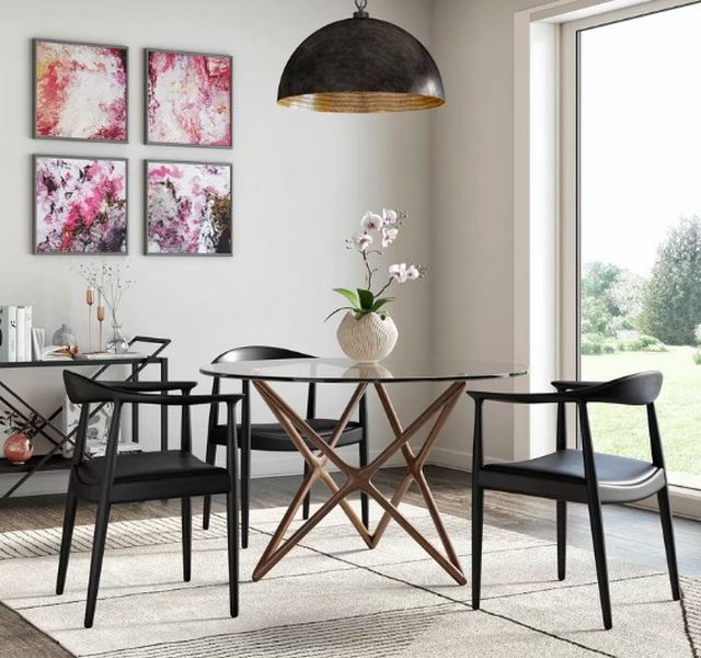 Ảnh 9: Kiểu bàn ăn với phần chân sắp xếp thành hình ngôi sao độc đáo