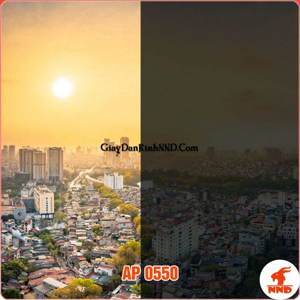Ảnh thực tế lên kính của mã phim cách nhiệt AP 0550-LK
