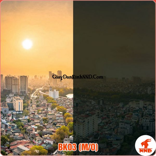 Ảnh thực tế lên kính của mã phim cách nhiệt BK 03-LK