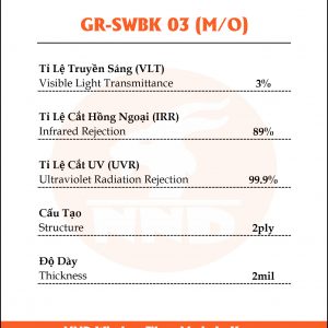 Thông số sản phẩm BK 03 TS