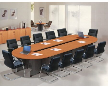 Bàn Họp 12 Người Hình Elip 4m2 – BHVP28