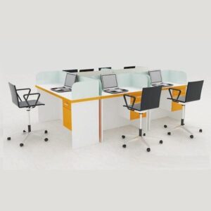 Bàn Làm Việc Nhóm 5 Người Vách Ngăn Kính - BLVVP56