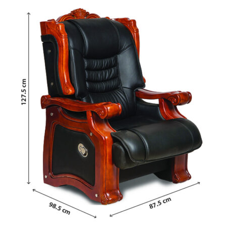 Ghế Giám Đốc Gỗ Đỏ Chân Tĩnh – GGDVP21