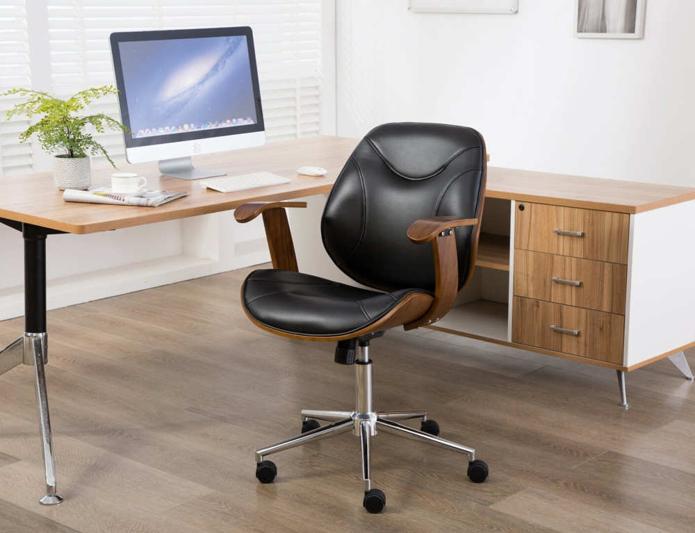 Ghế Xoay Gỗ Polywood - GXVP16 4 Ghế xoay gỗ văng phòng
