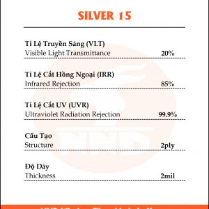 Thông số sản phẩm SILVER 15 TS