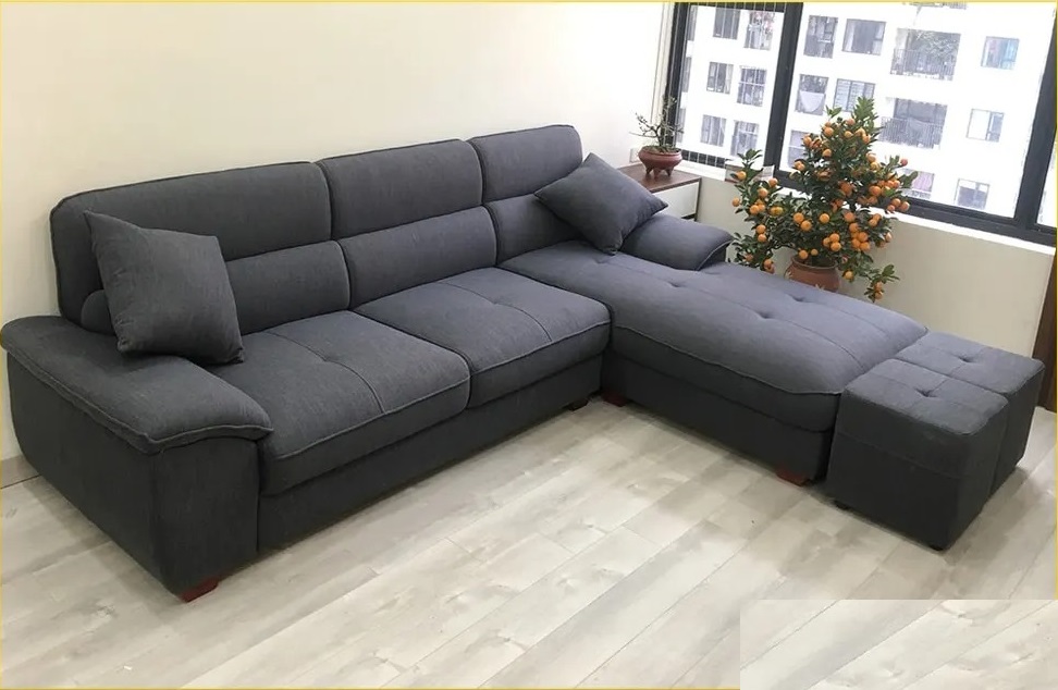 Sofa Góc Đặt Trái Bọc Nỉ - SGVP19 4 Sofa góc bọc vải nỉ