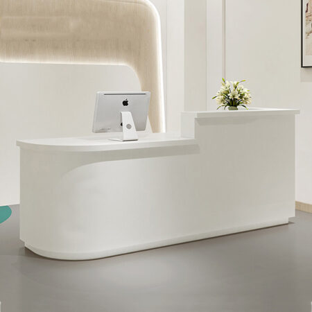 Bàn Lễ Tân Chữ L 1m6 – QLTVP25