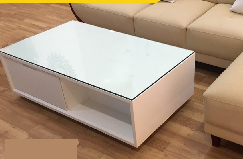Bàn sofa trắng mặt kính sang trọng - BTVP41 4 Bàn sofa trắng