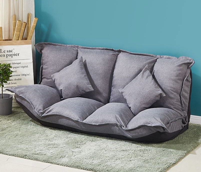 Sofa giường bệt đệm mút bọc vải nỉ xám - SGVP07 4 Sofa giường bệt