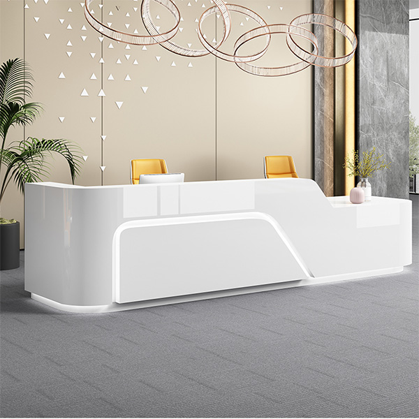 Bàn Quầy Lễ Tân Gỗ MDF 1m6 Sang Trọng – QLTVP07 8 Quầy lễ tân gỗ MDF sang trọng, hiện đại