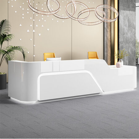 Bàn Quầy Lễ Tân Gỗ MDF 1m6 Sang Trọng – QLTVP07