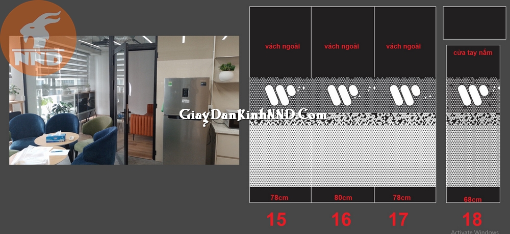 In decal trong dán kính văn phòng siêu đẹp tại HCM