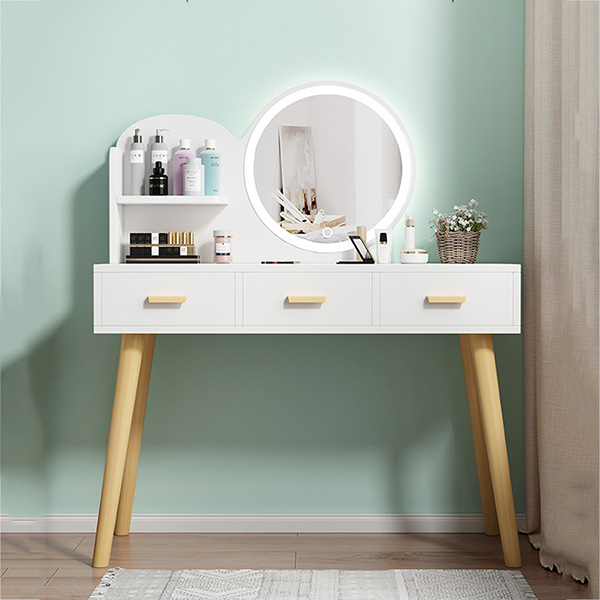 Bàn Trang Điểm Gương Tròn Có Đèn LED - BTDVP09 6 Bàn Trang Điểm Gương Tròn Có Đèn LED - BTDVP09