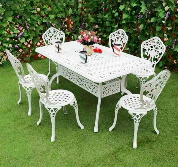 Bàn Ghế Cafe Sân Vườn Hình Chữ Nhật - BGCVP10 4 Bàn Ghế Cafe Sân Vườn Hình Chữ Nhật - BGCVP10
