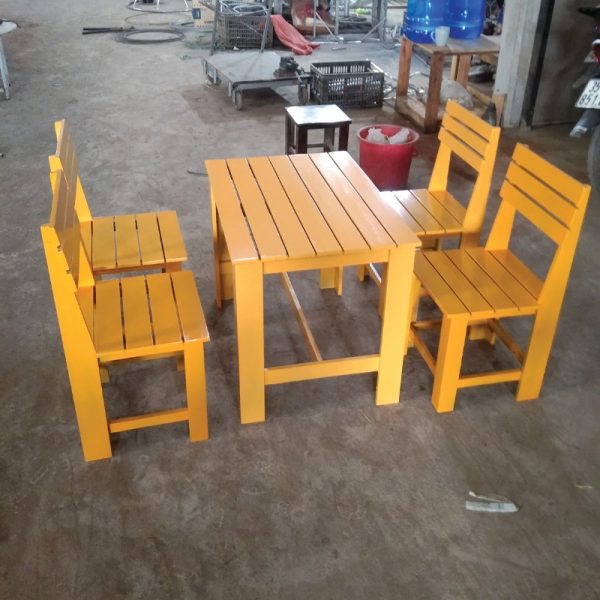Bàn Ghế Cafe Thấp Gỗ Sồi Tự Nhiên - BGCVP08 8 Bàn Ghế Cafe Thấp Gỗ Thông Tự Nhiên - BGCVP08