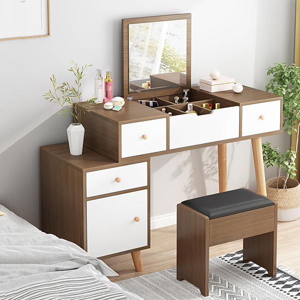 Bàn Trang Điểm Gương Lật Liền Hộc Tủ - BTDVP19 10 Bàn Trang Điểm Gương Lật Liền Hộc Tủ - BTDVP19