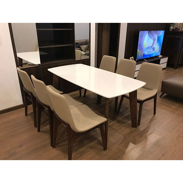 Bộ Bàn Ăn 6 Ghế Ventura - BGAVP27 4 Bộ Bàn Ăn Mặt Đá 6 Ghế Ventura - BGAVP27