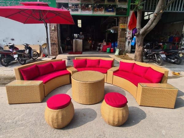 Bộ Bàn Ghế Cafe Trứng Giả Mây - BGCVP02 6 Bộ Bàn Ghế Cafe Trứng Giả Mây - BGCVP02