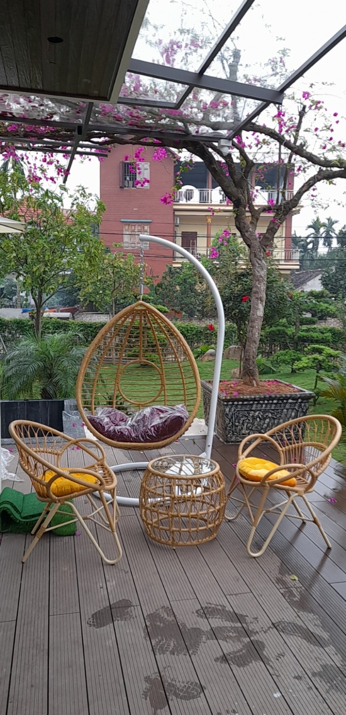Bộ Bàn Ghế Xích Đu Cafe Sân Vườn - BGCVP15 6 Bộ Bàn Ghế Xích Đu Cafe Sân Vườn - BGCVP15