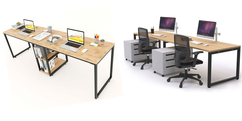 Cụm Bàn Làm Việc 2 Người 2m4 – CBLVVP01 4 Cụm Bàn Làm Việc 2 Người 2m4 – CBLVVP01