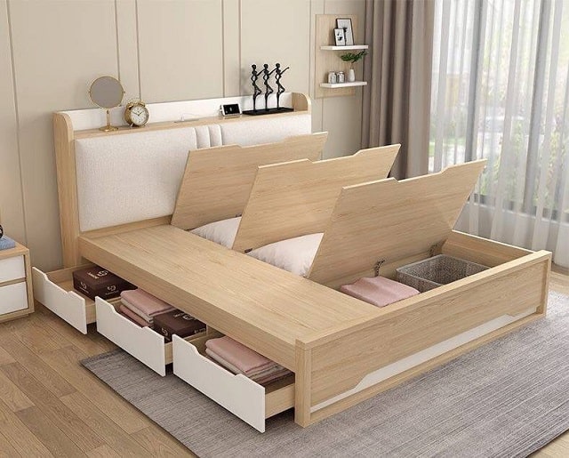 Giường ngủ 160x200cm với thiết kế ngăn kéo đựng đồ