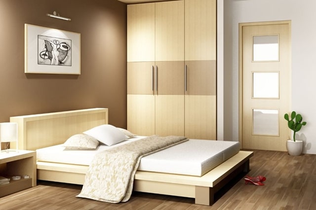 Tư Vấn Cách Kê, Bố Trí Giường Ngủ Hợp Phong Thủy Nhất 4 Hãy đặt giường ngủ sát tường