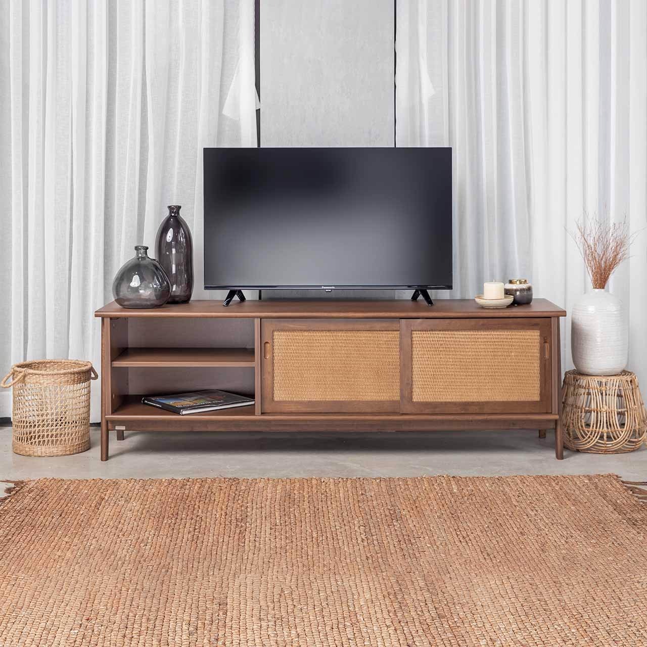 Kệ Tivi Gỗ MDF - KTVP08 8 Kệ Tivi Gỗ Tràm - KTVP08