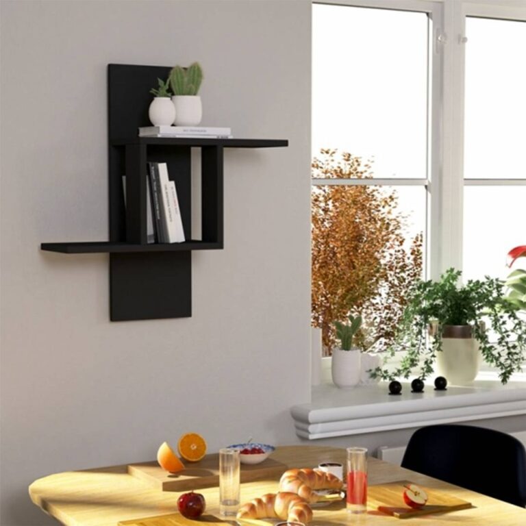 Kệ Trang Trí Gỗ MDF Màu Đen - KTTVP07 4 Kệ Trang Trí Gỗ MDF Màu Đen - KTTVP07