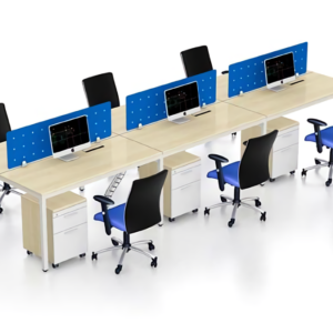 Module Bàn Làm Việc 6 Người Vách Ngăn Sắt – CBLVVP09
