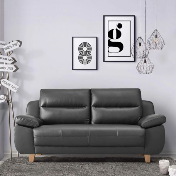 Sofa Da PU Màu Xám Nhập Khẩu Hàn Quốc - SDVP07 4 Sofa Da PU Màu Xám Nhập Khẩu Hàn Quốc - SDVP07