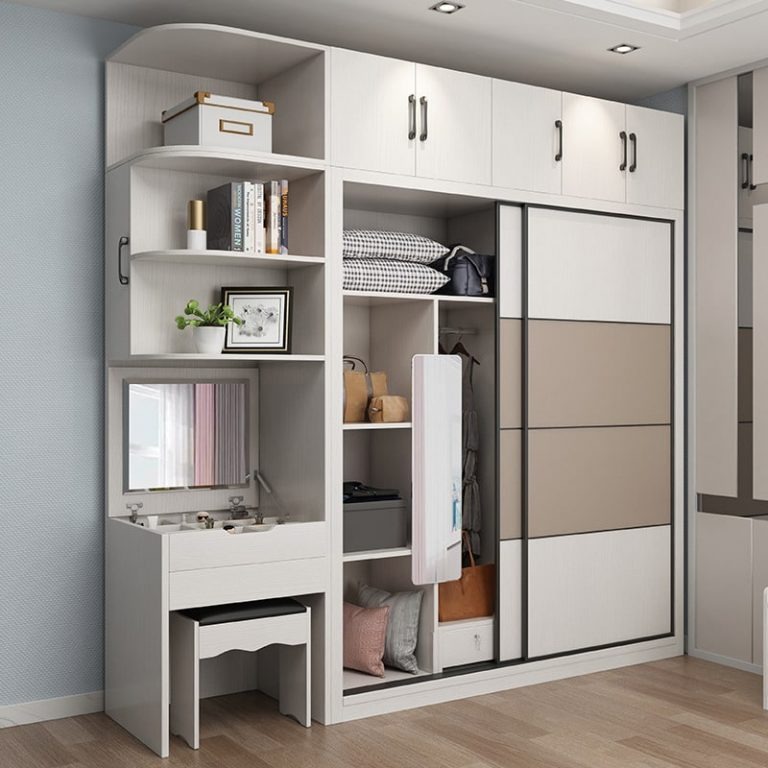 Tủ Quần Áo 2 Cánh Lùa Liền Bàn Trang Điểm - TQAVP27 4 Tủ Quần Áo 2 Cánh Lùa Liền Bàn Trang Điểm - TQAVP27