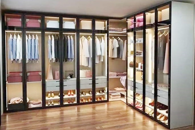 Tủ Quần Áo Cánh Kính Vuông Góc - TQAVP45 4 Tủ Quần Áo Cánh Kính Vuông Góc - TQAVP45