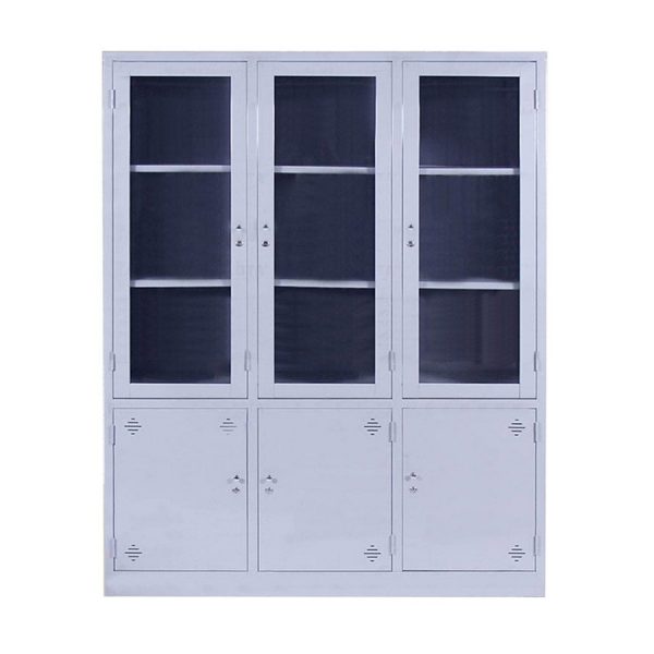 Tủ Sắt 3 Cánh Kính 1m35 Giá Rẻ - TSVP02 6 Tủ Sắt 3 Cánh Kính 1m35 Giá Rẻ - TSVP02