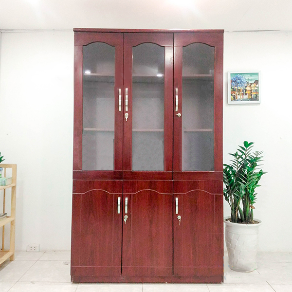 Tủ Tài Liệu Gỗ MDF 3 Cánh Kính - THSGVP12 6 Tủ Tài Liệu Gỗ MDF 3 Cánh Kính - THSGVP12