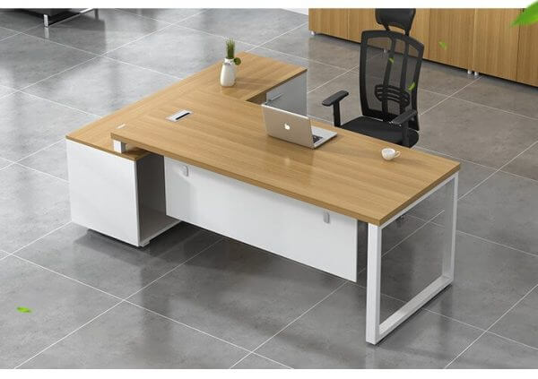 Bàn Giám Đốc Hiện Đại Chân Sắt Liền Tủ Phụ 1m6 – BGDVP57 8 ban giam doc chan sat hien dai 2 1
