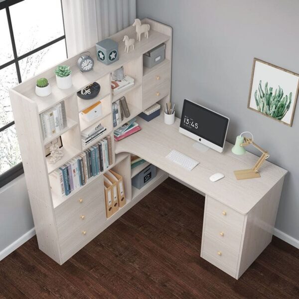 Bàn Học Chữ L Đặt Góc - BHSVP24 4 Bàn học thiết kế chữ L