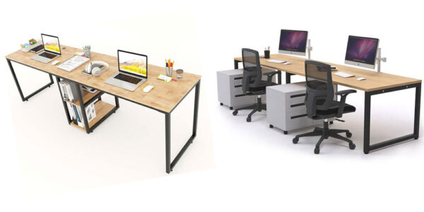 Cụm Bàn Làm Việc 2 Người 2m4 – CBLVVP01