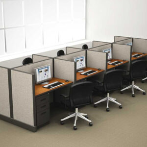 Cụm Bàn Làm Việc 8 Người Vách Ngăn Nỉ – CBLVVP10