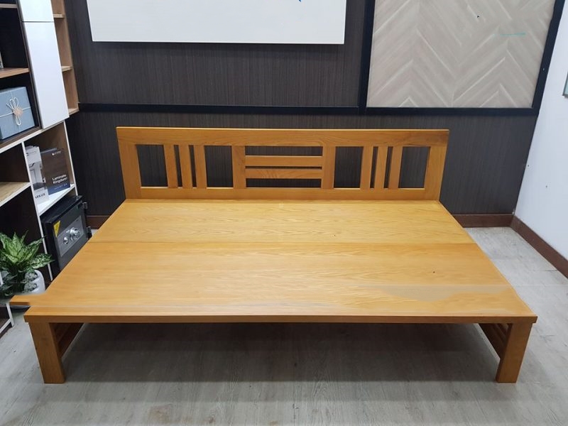 Sofa giường gỗ sồi 2m4 - SGVP01 4 Sofa giường gỗ sồi