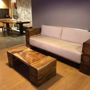 sofa gỗ căm xe nguyên khối