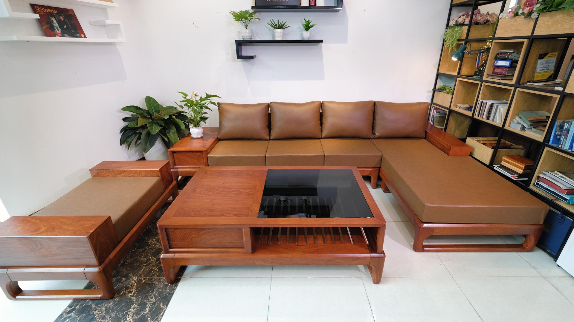 Sofa gỗ hương đá nguyên khối cao cấp - SGVP07 4 Sofa gỗ hương đá