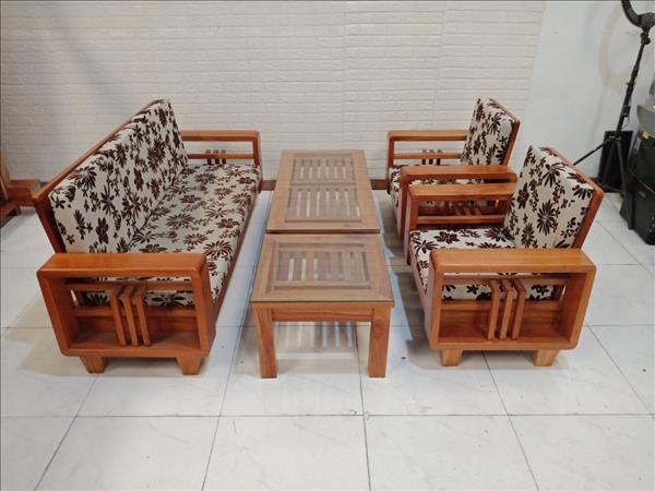 Sofa gỗ xoan đào góc chữ L - SGVP08 4 Sofa gỗ xoan đào