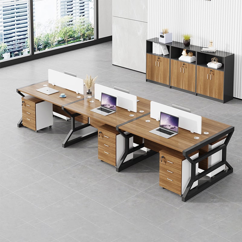 Cụm Bàn 6 Người Vách Ngăn Gỗ Công Nghiệp Trắng - BLVVP39 4 Cụm Bàn 6 Người Vách Ngăn Gỗ Công Nghiệp Trắng - BLVVP39