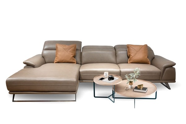 Sofa góc chất liệu da dễ dàng vệ sinh