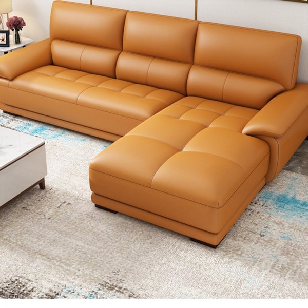 Sofa Góc Đặt Trái Bọc Da – SGVP24 4 Sofa góc chữ L bọc da