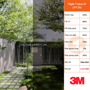 NV25- phim cách nhiệt 3m chính hãng Mỹ - Chuyên giành cho nhà kính - 3m building film