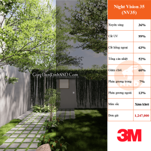 NV35- phim cách nhiệt 3m chính hãng Mỹ - Chuyên giành cho nhà kính - 3m building film