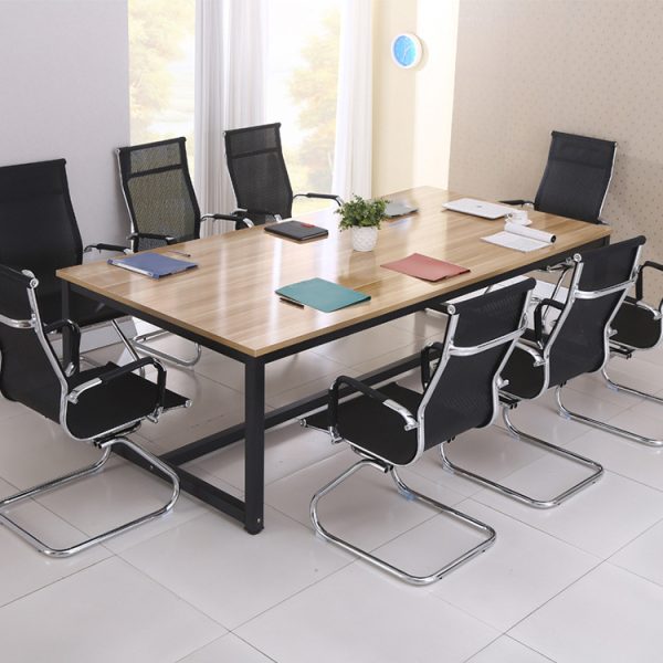 Bàn Phòng Họp Gỗ Công Nghiệp MFC 2m4 – BHVP31 8 ban hop chan sat ngoi 6 nguoi hien dai 2