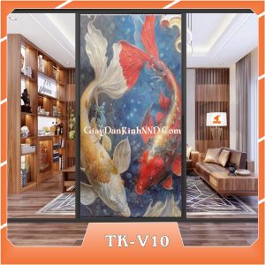 Ảnh demo 3D của mã tranh dán kính TK-V10